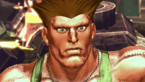 A Close Up Of A Video Game Character 'S Face With A Serious Look On His Face GIF