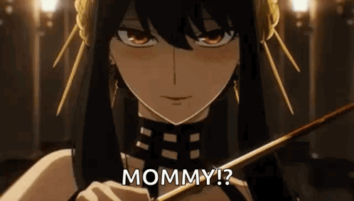 A Close Up Of A Woman Playing A Violin With The Words `` Mommy '' Written On The Bottom . GIF