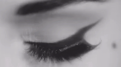 A Close Up Of A Woman 'S Eye With Eyeliner On It . GIF