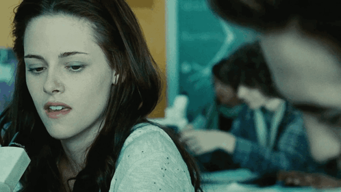 Woman Face With Blurred Background GIF
