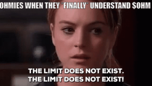 A Close Up Of A Woman 'S Face With A Caption That Says ' The Limit Does Not Exist ' GIF