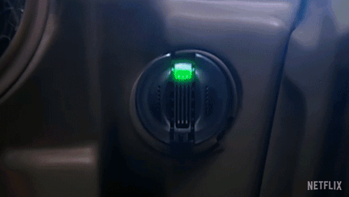 Close Up Of Woman's Face With Red And Blue Light GIF