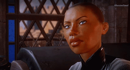 A Close Up Of A Woman 'S Face With Illusive Soul Written On The Bottom Left GIF