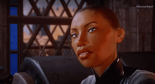 A Close Up Of A Woman 'S Face With Illusive Soul Written On The Bottom Left GIF