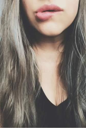 Woman Face With Long Hair GIF
