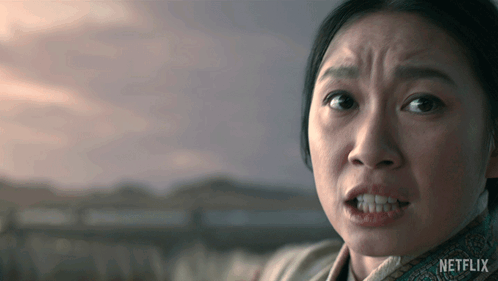 Close-Up Of Woman's Face With Netflix Text GIF