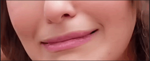 Woman Face With Pink Lips And Nose GIF