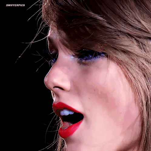 Close Up Of Woman's Face With Swifterpics GIF