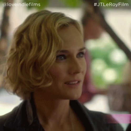 A Close Up Of A Woman 'S Face With The Hashtag #Jtleroyfilm At The Bottom GIF
