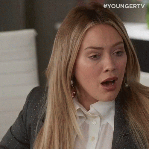 A Close Up Of A Woman 'S Face With The Hashtag Youngertv On The Bottom Right GIF