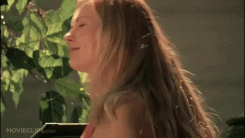 A Close Up Of A Woman 'S Face With The Website Movieclips.com In The Corner GIF