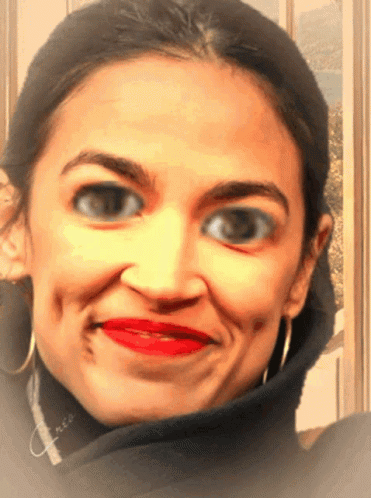 A Close Up Of A Woman 'S Face With The Word Garcia On The Bottom GIF