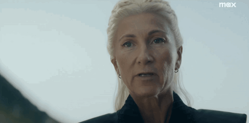 A Close Up Of A Woman 'S Face With The Word Max On The Bottom GIF