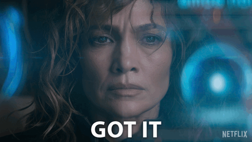 Close Up Of Woman's Face With Got It Text GIF