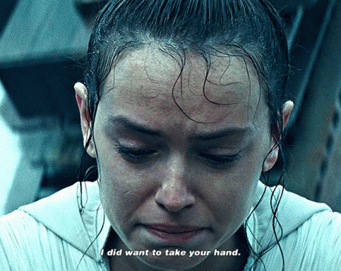A Close Up Of A Woman 'S Face With The Words I Did Want To Take Your Hand GIF