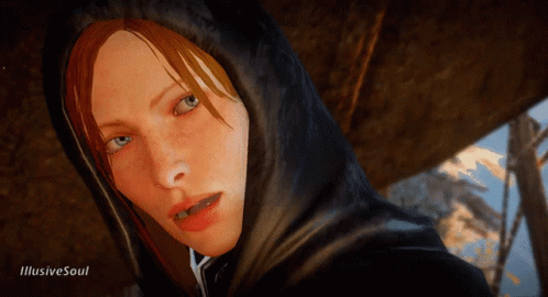 A Close Up Of A Woman 'S Face With The Words Illusive Soul Written Below It GIF