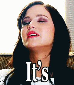 A Close Up Of A Woman 'S Face With The Words It 'S On The Bottom GIF