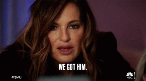 A Close Up Of A Woman 'S Face With The Words We Got Him GIF