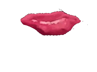 a close up of a woman 's lips with a blue tongue sticking out of it