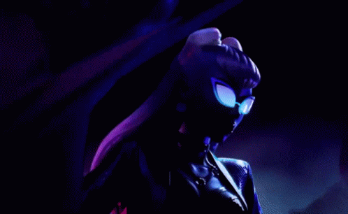 A Close Up Of A Woman Wearing Sunglasses And A Choker . GIF
