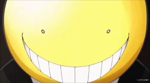 A Close Up Of A Yellow Smiley Face With White Teeth GIF