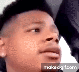 A Close Up Of A Young Man 'S Face Making A Funny Face On Make A Gif . GIF