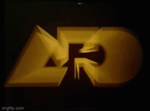 A Close Up Of An Afd Logo On A Dark Background GIF