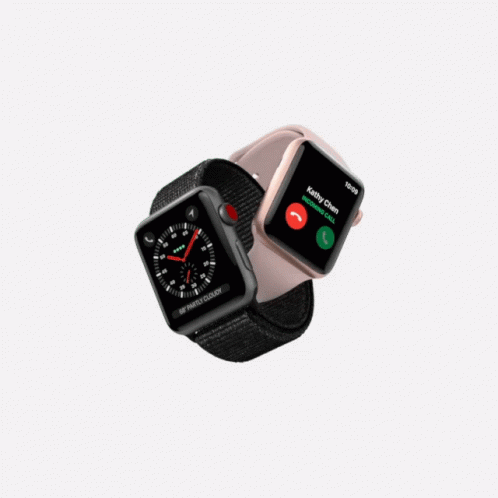 A Close Up Of An Apple Watch With A Red Circle In The Center GIF