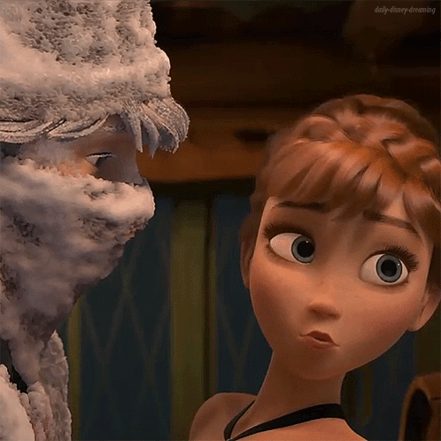 A Close Up Of Anna And Elsa From Frozen GIF