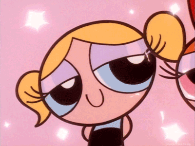 A Close Up Of Bubbles From The Powerpuff Girls With A Pink Background GIF