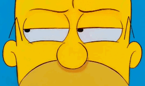 Close-Up Of Homer Simpson's Face With Eyes Closed GIF