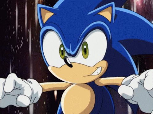 Close Up Of Sonic Face And Hands GIF