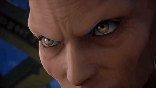 A Close Up Of Sora From Kingdom Hearts With A Serious Look On His Face GIF