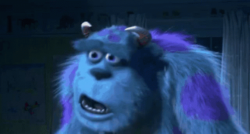A Close Up Of Sulley From Monsters Inc With His Mouth Open GIF
