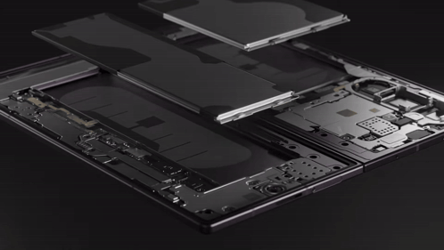 A Close Up Of The Inside Of A Cell Phone With A Black Background GIF