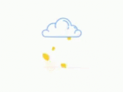 A Cloud With Rain And Sun Coming Out Of It GIF