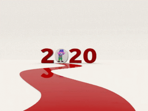 Clown In Top Hat In Front Of 2020 GIF