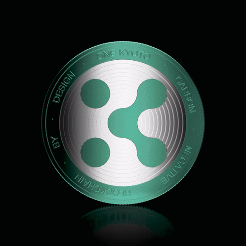 A Coin With A Globe On It That Says One Kyoto On It GIF