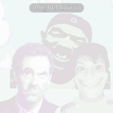 A Collage Of A Man And A Woman With The Words Alight Motion On Top GIF