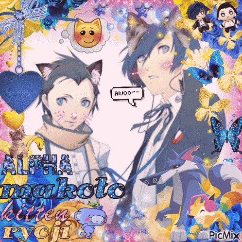 A Collage Of Anime Characters With The Name Alpha On It GIF