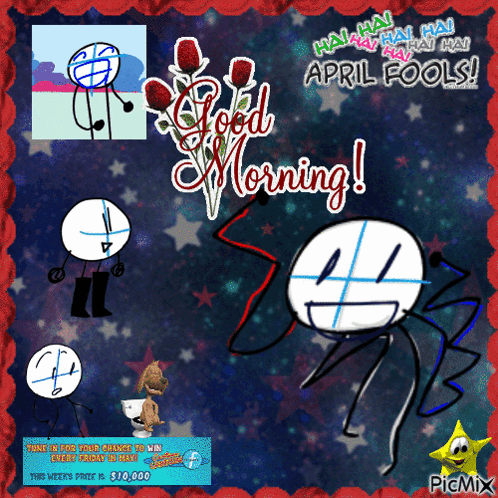 A Collage Of Cartoon Characters With The Words April Fools On The Bottom GIF
