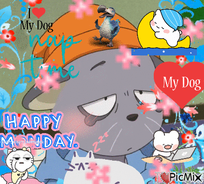 A Collage Of Cartoon Characters With The Words Happy Sunday GIF