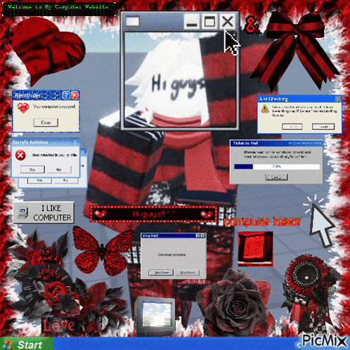 A Collage Of Computer Screens Including One That Says I Like Computer GIF