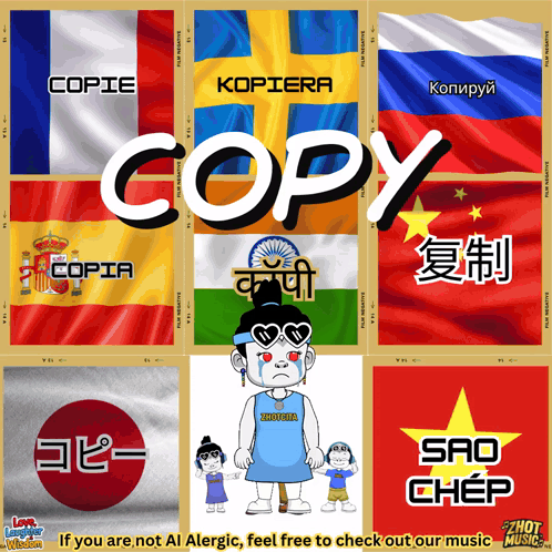 A Collage Of Flags With The Word Copy On Top GIF