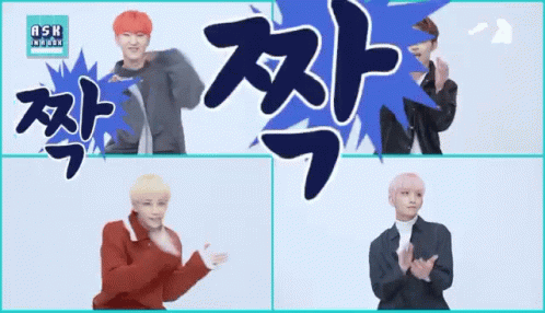 Collage Of Boy With Asian Writing GIF