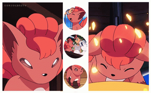 Collage Of Corsolanite Pokémon Images GIF