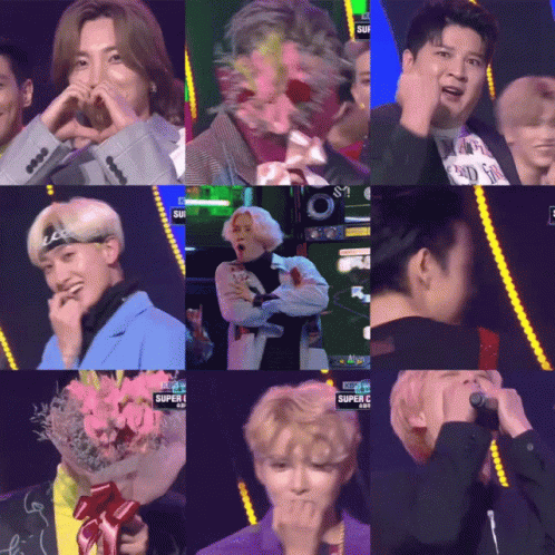 A Collage Of Images With The Word Super On The Top Left GIF