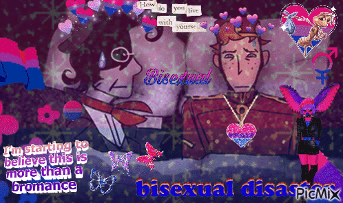 A Collage Of Images With The Words Bisexual Disa Picmix On The Bottom GIF