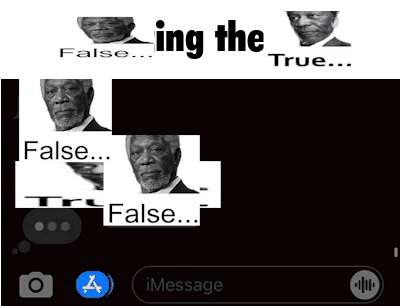 A Collage Of Images With The Words " False False True " GIF