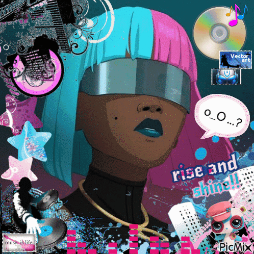 A Collage Of Images With The Words Rise And Shine On The Bottom GIF